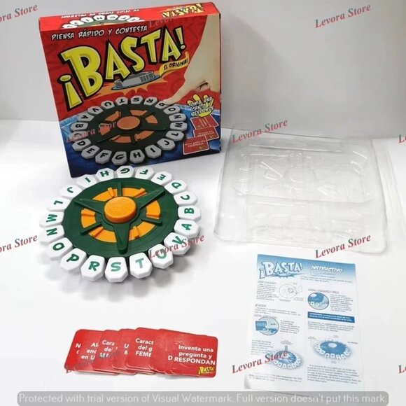 BASTA Spanish Word Game Fast-Paced Family Board Game for fun NEW SEALED - Picture 2 of 2